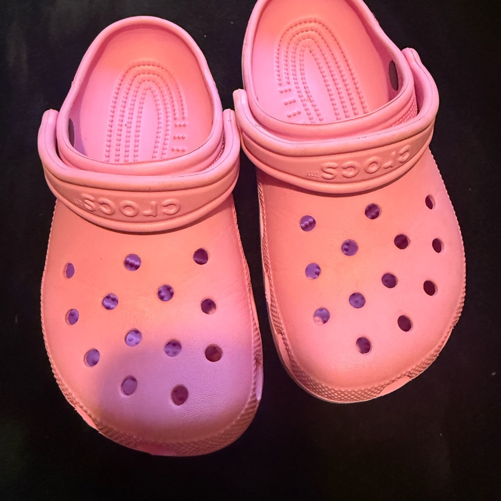 CROCS Kids Light Pink bubble gum colored Clogs